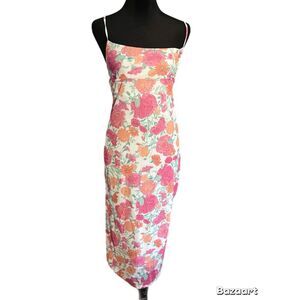 NWT. Wayf Pink Floral Slipdress Dress size Small